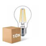 Confezione Multipack 10x Philips Corepro LED Bulbo E27 Pera Chiara 8.5W 1055lm - 840 Bianco Freddo | Sostitutiva 75W