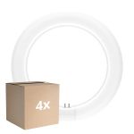 Confezione Multipack 4x Ledvance Tubo LED T9 Value Circolare (EM/Mains) 11W 1320lm - 840 Bianco Freddo | Sostitutiva 22W