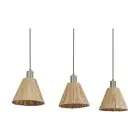 Ledvance LED Luce Pendente Decor Raffia Lineare Marrone | Adatto per 3x E27
