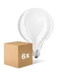 Confezione Multipack 6x Ledvance Classic LED E27 Globe Filamento Ghiaccio 7.5W 1055lm - 827 Bianco Molto Caldo | Dimmerabile - Sostitutiva 75W