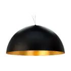 Eglo Luce Pendente Gaeta 1 Acciaio Nero Oro | IP20 - Adatto per 1x E27 