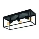 Eglo Luce da soffitto Silentina Acciaio Nero | IP20 - Adatto per 3x E27 